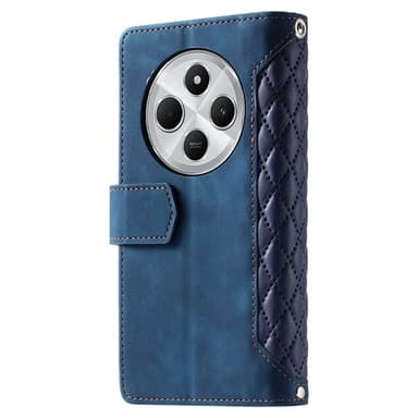 Xiaomi Redmi 14C Zipper Wallet Case Rhombus Stitching Line Puhelinsuojus