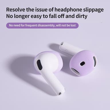 AirPods 4:lle liukumaton silikonikotelo, korvasuojat, nappikuulokkeet - Vaaleanpunainen