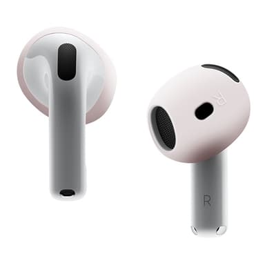 AirPods 4:lle liukumaton silikonikotelo, korvasuojat, nappikuulokkeet - Vaaleanpunainen