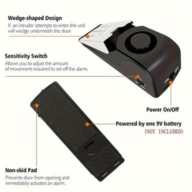 Smart Door Stopper 120dB varkaudenestohälytys hotellien kotitoimiston suojaukseen