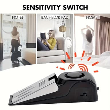 Smart Door Stopper 120dB varkaudenestohälytys hotellien kotitoimiston suojaukseen
