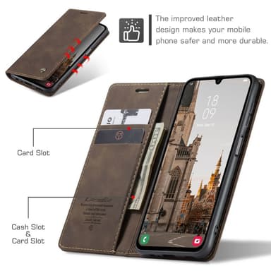 CASEME Retro Lompakkokotelo Samsung Galaxy A16