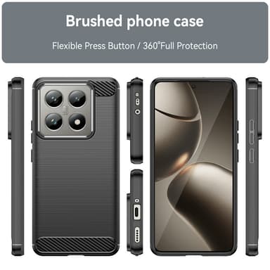 Xiaomi 14T / 14T Pro hiilikuiturakenne Takakansi - musta