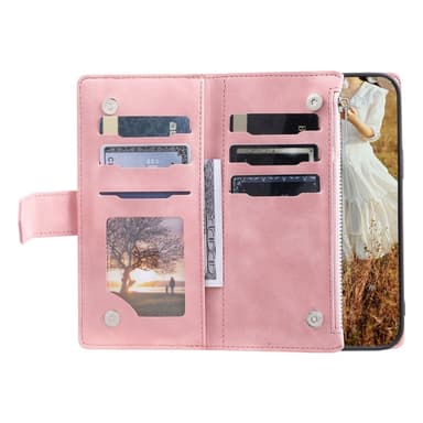 Xiaomi Redmi 14C Zipper Wallet Case Rhombus Stitching Line Puhelinsuojus