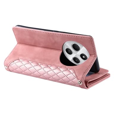 Xiaomi Redmi 14C Zipper Wallet Case Rhombus Stitching Line Puhelinsuojus