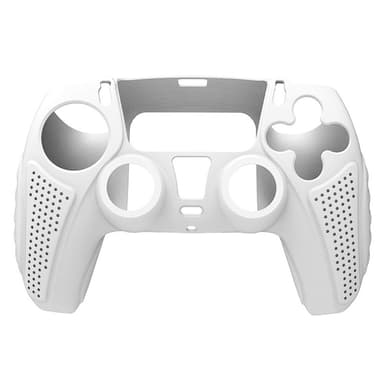 HONSON Protective Case Shell -kuori Sony Playstation 5:lle liukastumista estävälle silikonisuojalle - Valkoinen