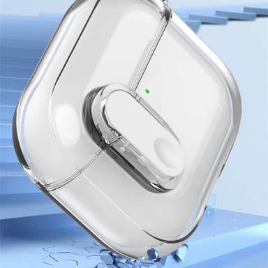 AirPods 4 -kuulokekotelolle Snap Switch jääkristallikirkas kuori - läpinäkyvä