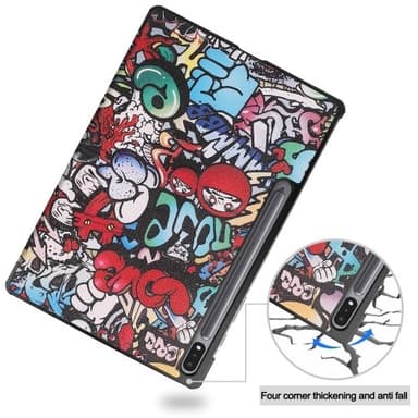 Kolmen taittotelineen älykotelo Samsung Galaxy Tab S10+ (S10 Plus) -puhelimelle
