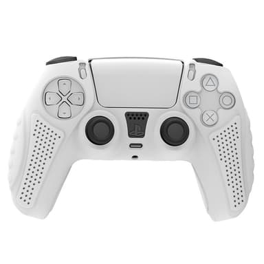 HONSON Protective Case Shell -kuori Sony Playstation 5:lle liukastumista estävälle silikonisuojalle - Valkoinen