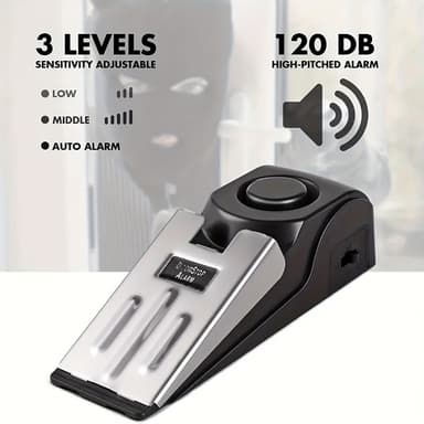 Smart Door Stopper 120dB varkaudenestohälytys hotellien kotitoimiston suojaukseen