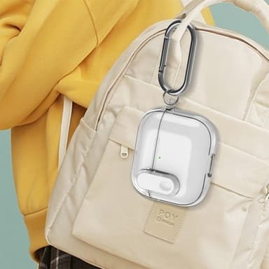 AirPods 4 -kuulokekotelolle Snap Switch jääkristallikirkas kuori - läpinäkyvä