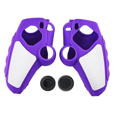 Playstation 5 / PS5 silikoninen suojakuori, liukastumista estävä suoja + joystick-suojukset - Violetti