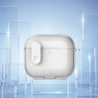 AirPods 4 -kuulokekotelolle Snap Switch jääkristallikirkas kuori - läpinäkyvä