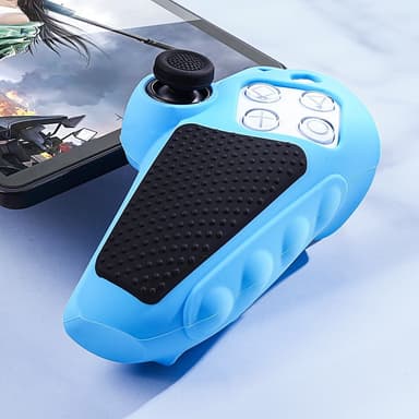 Playstation 5 / PS5 silikoninen suojakuori, liukastumista estävä suoja + joystick-suojukset - Violetti