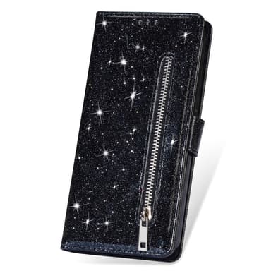 Samsung Galaxy S25 UltraTaittuva Glitter-Suojakotelo Vetoketjutaskulla