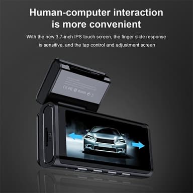 2K Ultra HD WiFi Night Vision edessä ja takana auton kojelautakamera pysäköintinäytöllä