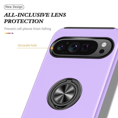 Google Pixel 9 / Pixel 9 Pro sormenrengasjalustan hybridikotelo