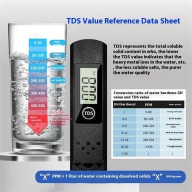 Kannettava LCD-digitaalinen TDS-vedenlaadun testaaja veden testauskynän mittaustyökalu