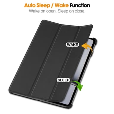 OnePlus Pad 2 Tri-fold Stand Wake/Sleep Cover -tablettikotelo - musta