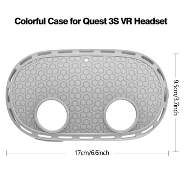 Meta Quest 3S -suojakotelolle, VR-kuulokemikrofonille, silikonisuoja - Harmaa