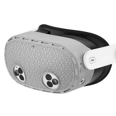 Meta Quest 3S -suojakotelolle, VR-kuulokemikrofonille, silikonisuoja - Harmaa