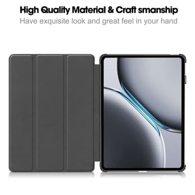 OnePlus Pad 2 Tri-fold Stand Wake/Sleep Cover -tablettikotelo - musta