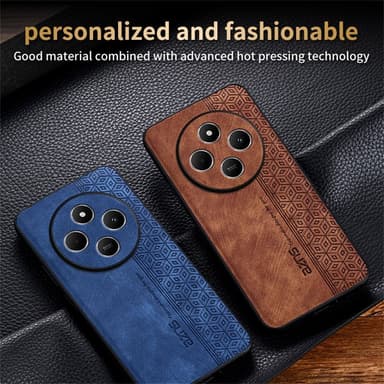AZNS Xiaomi Redmi 14C Suojakuori PU-nahkapäällysteinen TPU-puhelimen kuori - Musta