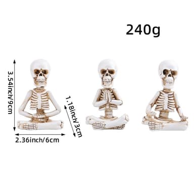 3 kpl Halloween Spooky Horror Ornament Scary Decoration Party Skeleton Figuurit