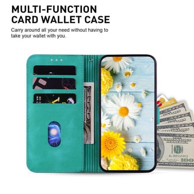 Xiaomi Redmi 14C 4G Suojakuori Lily Flower Imprint Nahkainen Puhelinsuojus Jalustalla