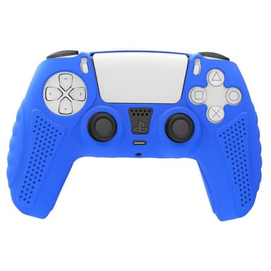 HONSON Protective Case Shell -kuori Sony Playstation 5:lle liukastumista estävälle silikonisuojalle - Sininen