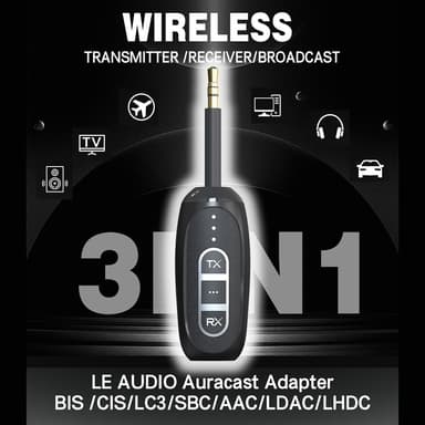 Bluetooth 5.4 -lähetinvastaanotin, matala latenssi, 3,5 mm:n langaton äänisovitin