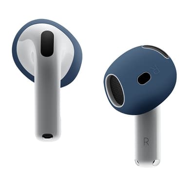 AirPods 4:lle liukumaton silikonikotelo, korvasuojat, nappikuulokkeet - Tummansininen