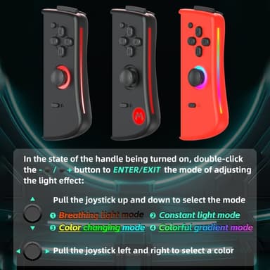 Yhteensopiva Nintendo Switch Joy-Con -ohjaimen Bluetooth-peliohjaimen kanssa - Red+Blue