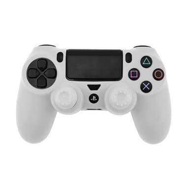 Suojakuori Sony PlayStation 4 Pro Slim PS4:lle liukastumista estävälle silikonikuorelle - Valkoinen