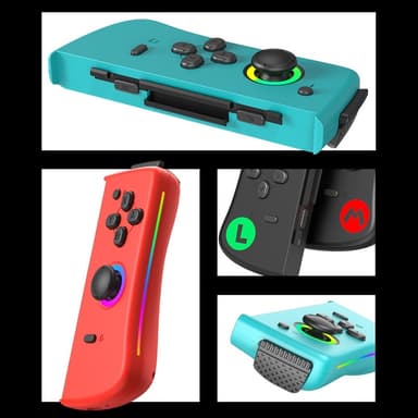 Yhteensopiva Nintendo Switch Joy-Con -ohjaimen Bluetooth-peliohjaimen kanssa - Red+Blue