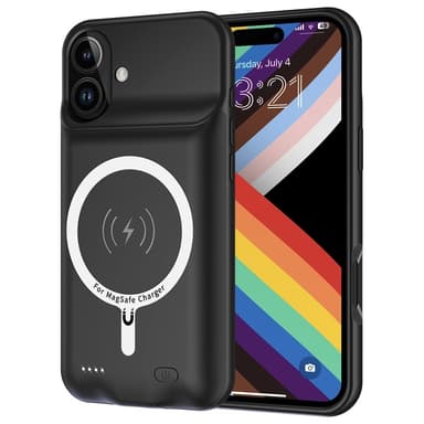 iPhone 16 Plus kannettavalle laturikotelolle 7000 mAh PowerBank, joka on yhteensopiva MagSafen kanssa