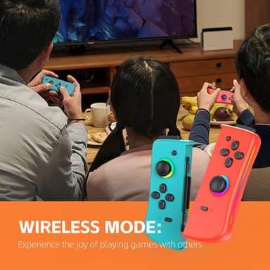 Yhteensopiva Nintendo Switch Joy-Con -ohjaimen Bluetooth-peliohjaimen kanssa - Red+Blue