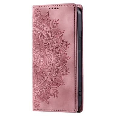 Samsung Galaxy S25 -lompakkokotelon kuoren kuoren Mandala-kukkakuvio