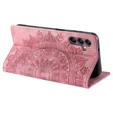Samsung Galaxy S25 -lompakkokotelon kuoren kuoren Mandala-kukkakuvio