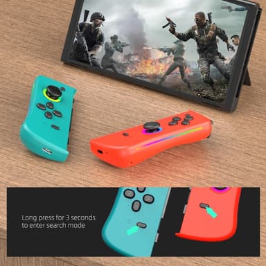 Yhteensopiva Nintendo Switch Joy-Con -ohjaimen Bluetooth-peliohjaimen kanssa - Red+Blue