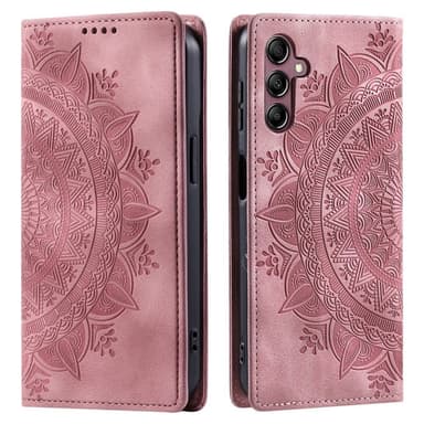 Samsung Galaxy S25 -lompakkokotelon kuoren kuoren Mandala-kukkakuvio