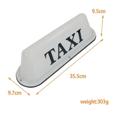 12V yleistaksikattovalo PP-katto-LED-lamppu - valkoinen / kumimagneetti