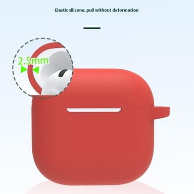 AirPods 4 6 in 1 -tarvikkeet kotelo hihnapidike korvakoukut kaulahihna avainrengas - Ruusu