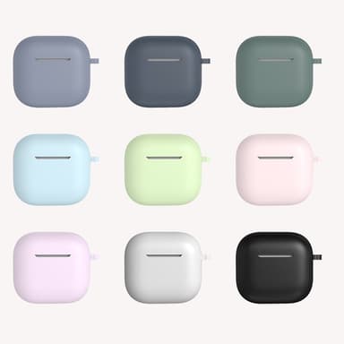 AirPods 4 5 kpl Lisävarusteet Kotelo Säilytyslaatikko Kaulahihna Kuulokepidike Avaimenperä - Vaaleansininen