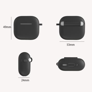 AirPods 4 5 kpl Lisävarusteet Kotelo Säilytyslaatikko Kaulahihna Kuulokepidike Avaimenperä - Vaaleansininen