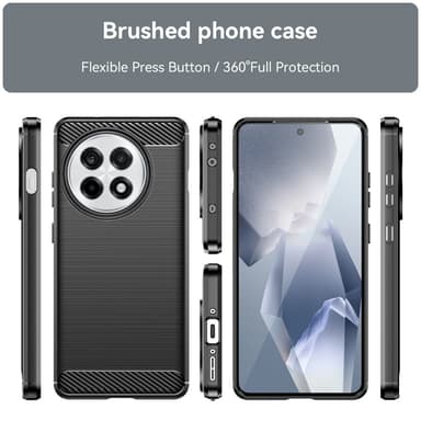 Puhelinkotelo TPU Shell Takakansi Carbon OnePlus 13R - Musta
