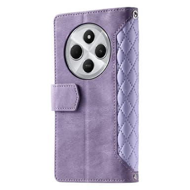 Xiaomi Redmi 14C Zipper Wallet Case Rhombus Stitching Line Puhelinsuojus