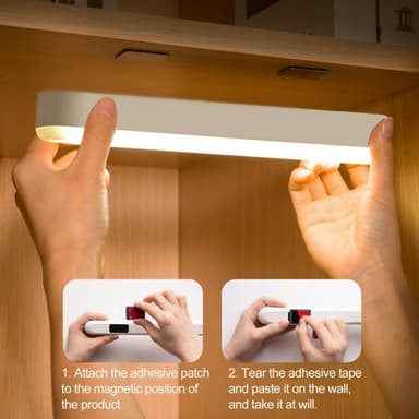 26 cm ladattava liiketunnistin LED-yövalo Magneettinen valopalkki Keltainen valo