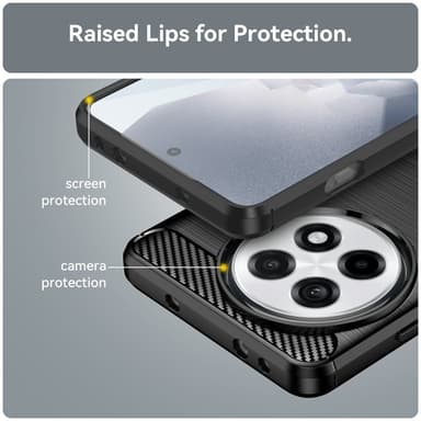Puhelinkotelo TPU Shell Takakansi Carbon OnePlus 13R - Musta