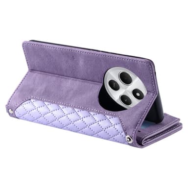 Xiaomi Redmi 14C Zipper Wallet Case Rhombus Stitching Line Puhelinsuojus